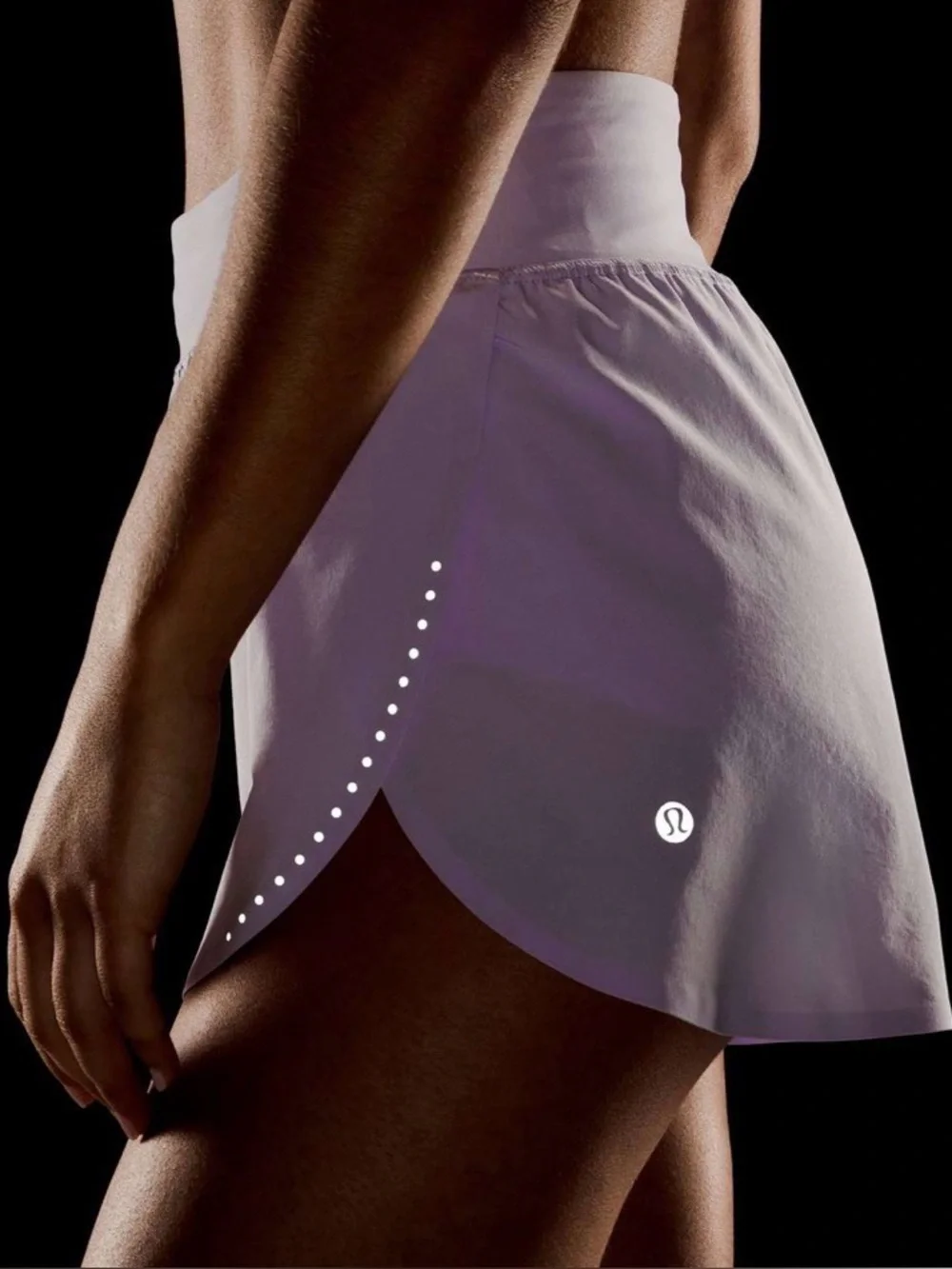 lululemon athletica fast and free 3” short size Small in lavender frost - Picture 5 of 5